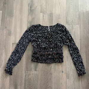Free People Printed Lolita Top